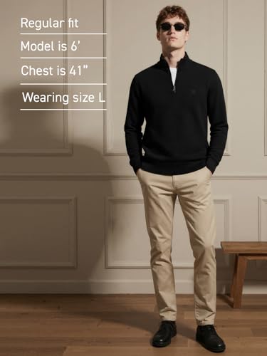Image of DAMENSCH ReNEWd Soft Ribbed Texture, Strong Durable Fabric, Dyes Ottoman Half-Zip Sweatshirts