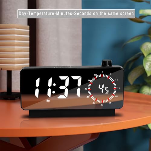 Reloj despertador LED de enchufe con gran pantalla para evitar la fatiga visual 3