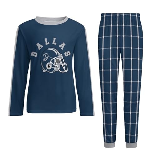 Custom Men's Personalized Pajamas Set Add Name Number Long Sleeve Sleepwear Suit for Dad Husband Son Gifts4