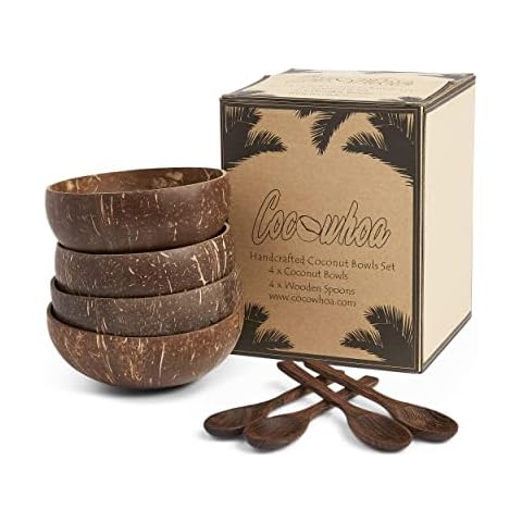 Cocowhoa Coconut Bowls and Spoons Set Cover