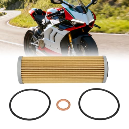 WIKIBB Oil Filter Gasket O-Ring Kit For Ducati For 2018-2023 Panigale V4/2020-2023 Streetfighter V4/2021-2023 Multistrada V4 Part Replacement Number For 44440312B