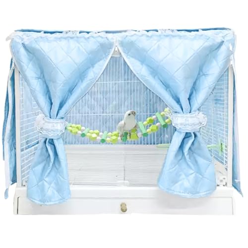 CXYYXF Bird Cage Cover Good Night Blackout Warm Lightweight Small Animal Cages Cover Pet Removable Durable Protector (Blue,L)