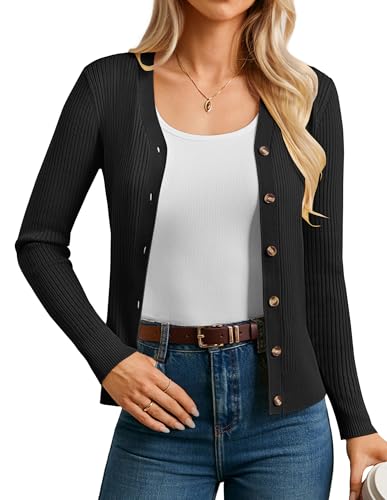 Grace Karin Women’s Fall Knit Cardigan - lightweight, open-front sweater