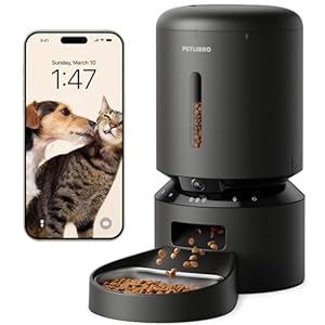 PETLIBRO Automatic Cat Feeder with Camera, 1080P HD Video with Night Vision, 5G WiFi Pet Feeder with 2-Way Audio, Low Food & Blockage Sensor, Motion & Sound Alerts for Cat & Dog Single Tray