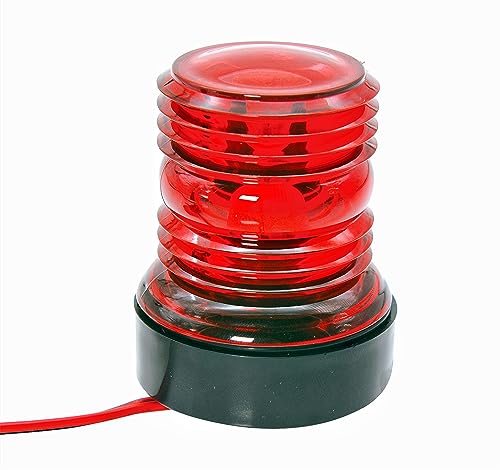 HAIWEN 12V Waterproof Navigation Light All Round 360 Degree 3 Color LED Anchor Light Sailing Light Side Bow Lights for Marine Boat & Yacht (Light Color: Red)
