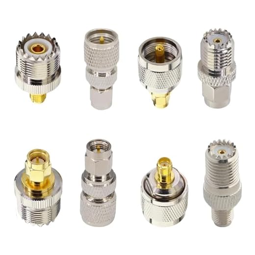 YILIANDUO Kit de Conector RF SMA-UHF SMA a UHF PL259 SO239 Mini Adaptador de Cable coaxial UHF para radioaficionado Banda ciudadana Antena VHF Marina inalámbrica Cable coaxial RF