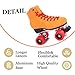 NVGSHO Adult Roller Skates, Pu Leather High Top Double-Row Roller Skates, Aluminum Alloy Base Frame, Perfect for Outdoor Sports and Automatic Walking, with Bags,Yellow,Men's US13