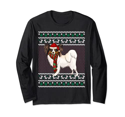 Xmas Soft Coated Wheaten Terrier Dog Santa Ugly Christmas Long Sleeve T-Shirt, Black