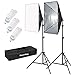 Produktbild MOUNTDOG Dauerlicht Softbox 2er Set, Studioleuchte Fotostudio Kit mit 3X135W E27 Softboxlampen (5500K), 50X70CM professionelles Dauerlichtsystem, Produktfotografie und Videoaufnahme