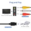 SNES Power Supply and AV Cable, AC Power Cord and Audio Video RCA AV Cable Compatible with Super Nintendo, SNES Power Adapter & AV Cord Bundle Set