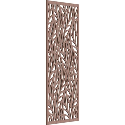 Image of Ortonville Decorative Pierced Fretwork Wood Wall Panels, 27 3 /8 inchW x 69 3 /8 inchH x 3 /8 inchT, Walnut