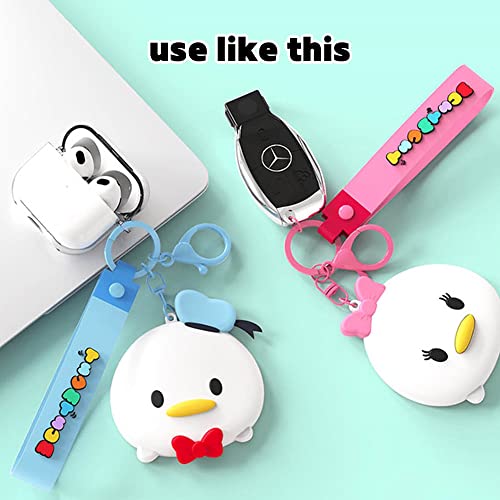 Disney Womens Tsum 3D Character Design Handy Mirror Keychain Hand Strap, Metal Chain Keyring, Minnie Mouse, Medium #TOP5