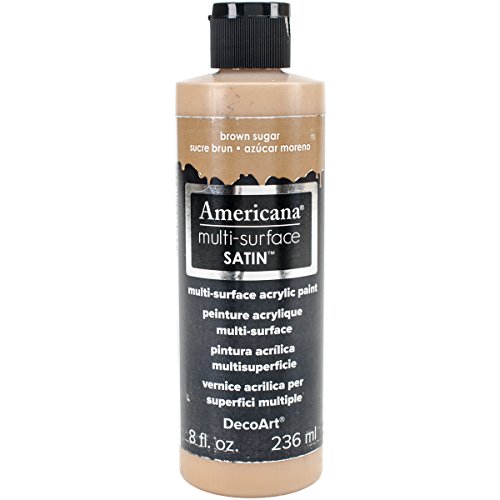 DecoArt Americana Multi-Surface Satin Acrylic Paint, 8-Ounce, Brown Sugar