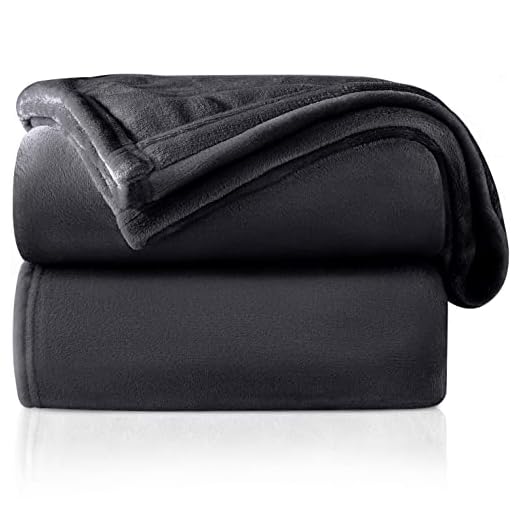 RATEL Plaid Polaire Couverture en Flanelle Douce Et Confortable, Plaid pour Lit Canapé 230 x 270 cm Anthracite