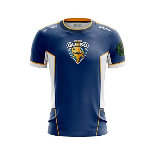 Team Queso Oficial 2019 Camiseta, Azul (Azul Azul), L para Hombre