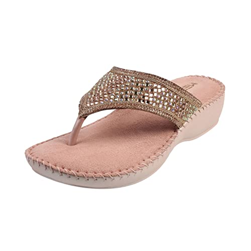 Image of Mochi Women Suede Leather Comfort Slip-on Sandal