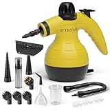 TICYACK Steam Cleaner Handheld, Steam cleaner with 16 Accessories, Hands-Free Auto Steam & Child Lock, Multi-Surface steam Cleaner for home, Kitchen, Car Detailing, Upholstery (Yellow)