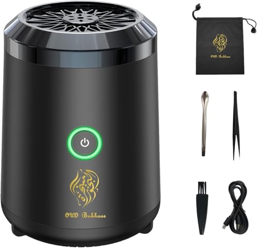 Portable Mini Incense Burner Bakhoor Rechargeable USB Aroma Diffuser Electric Arabic Incense Holder Muslim Home Decoration - Black