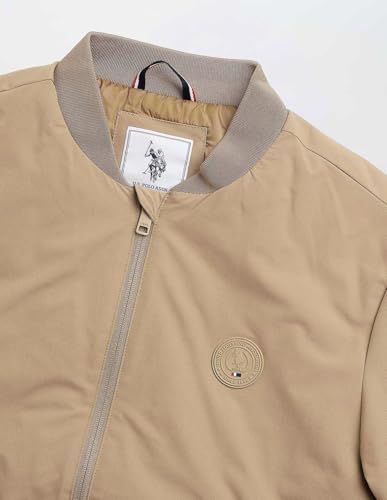 Image of U.S.Polo Association Men's Solid Regular Fit Bomber Jacket
