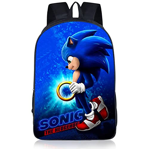 Sonic Rucksäcke Sonic Kinderrucksäcke Cartoon Schultasche Kinder Schulrucksack Kindergartenrucksack Kindergarten Tasche für Kinder Geschenk Kinder Schultaschen (45 * 30 * 5CM) -3 Cover