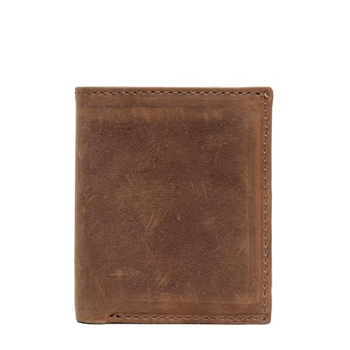 Slim Minimalistic Genuine Leather Bifold Wallet (walnut brown)2