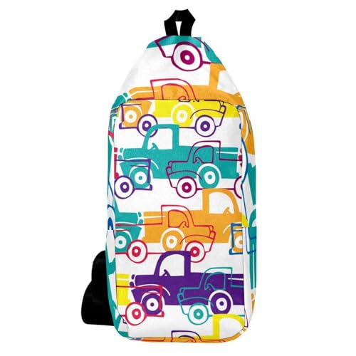 Sac à dos à bandoulière imprimé voitures, le cadeau parfait