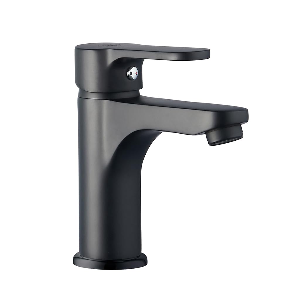 Paco Miscelatore lavabo monocomando Nero opaco