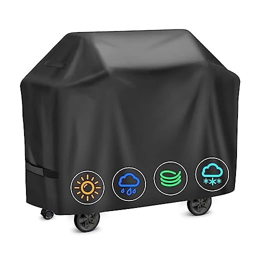 RISVOWO Barbecuehoes, weerbestendig, vierkant, regendicht, waterdichte gasbarbecue-accessoires, scheurvast, uv-bescherming, bescherming tegen verbleken (147 x 61 x 117 cm)