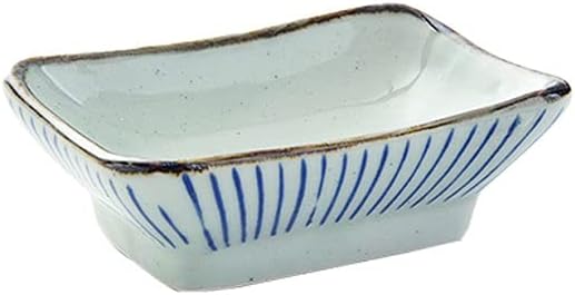 GeRRiT Snack Serving Dishes Ceramic Appetizer Plates 3.35 Inch Japanese Style Dipping Sauce Dishes Rectangle Soy Sauce Dipping Bowls Dessert Sushi Sauce Seasoning Dish Dessert Dishes
