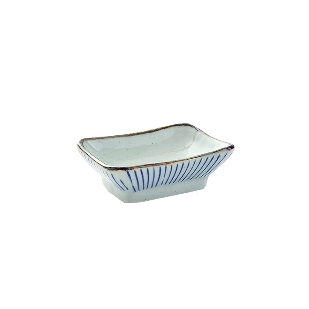 Bol sauce céramique rectangulaire pour éviter les débordements de sauce soja et sushi