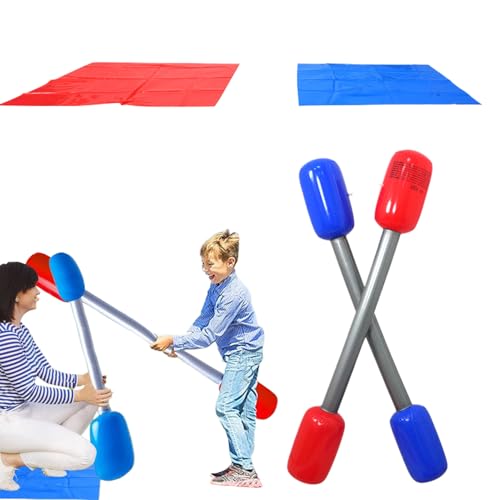 Zestivra Juego de lucha inflable – Juego de gladiadores al aire libre, juego para padres e hijos | Juego activo con movimiento para jardín, fiesta de ocio, juego de duelo competitivo con palos y
