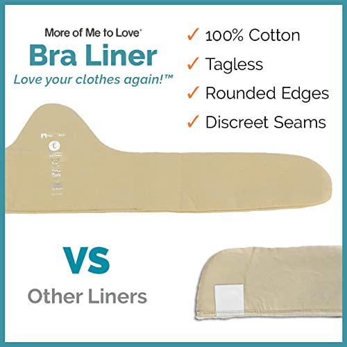More Of Me To Love 100% Cotton Bra Liner (3-Pack, Black/White/Beige, Large) #TOP4