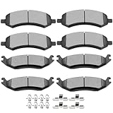 SCITOO Front Ceramic Rear Semi-Metal Brake Pads Sets Fit for...
