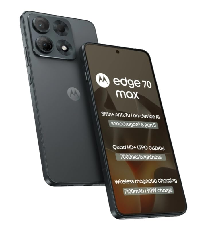Image of Motorola Edge 70 Max (Pantone Dark Shadow, 256 GB) (8 GB RAM)
