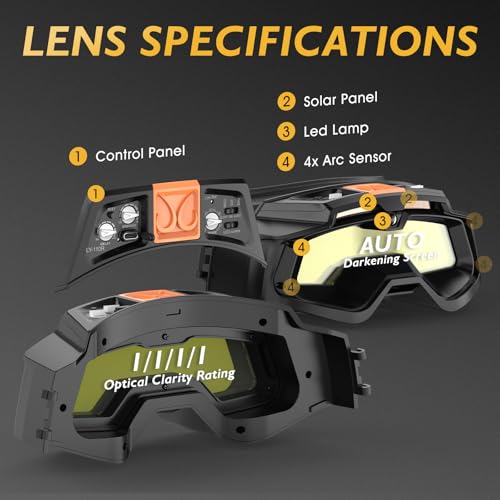 TOOLIOM Auto Darkening Welding Goggles