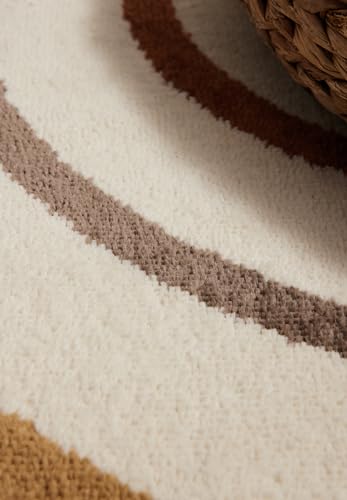 Hanse Home Adventures Kinderteppich - Bunte Regenbogen Spielteppich, Modernes Design, Spielmatte, Krabbelteppich Junge Mädchen für Kinderzimmer, Jugendzimmer, Wohnzimmer - Creme Multifarben, 120x170cm - 8