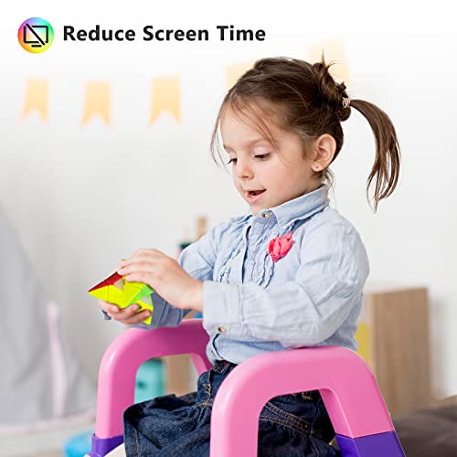 Vdealen Speed Cube Set, Magic Cube Pack of 2x2 3x3 4x4 Pyramid Skewb Ivy Stickerless Puzzle Cube Bundle, Christmas Birthday Party Toy Gifts for Kids Teens Adults (6 Pack)