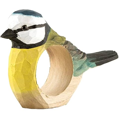 Wildlife Garden - Serviettenring Blaumeise - Handgeschnitzter Serviettenring aus Holz Cover