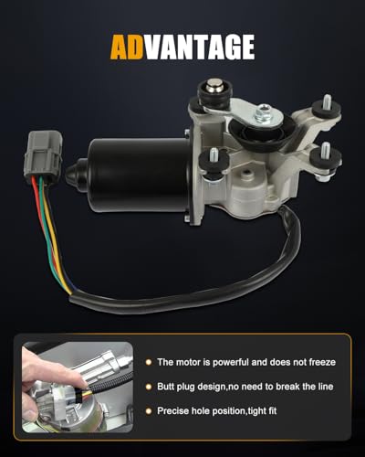 Image of ROADFAR Front Windshield Wiper Motor Fit for Nissan for Quest 1993-2002 | For Mercury For Villager 1993-2002|For Nissan For Quest 1993-2002|Replace 288100B000|XF5Z17508CA|YF5Z17508AA|5 Pins