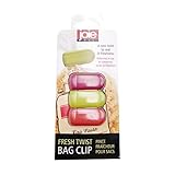 Joie Fresh Twist Bag Clips, Keep Food Bags Closed Tight for Freshness, Ideal for Securing Chips, Bread, and Pantry Snacks, Great Kitchen Storage Gadget, Set of 3