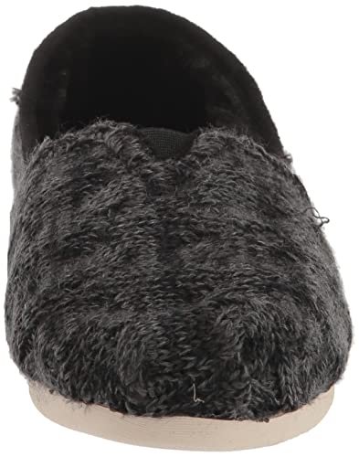 Image of TOMS Womens Alpargata Recycled Cotton Canvas inch Loafer Flat, Black Knit, 6 US