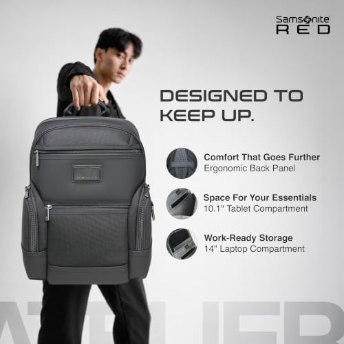 Image of Samsonite Atlier | 14'Laptop Compartment| 18 L Volume| Multiple Compartment| Sleek Design |Work Backpack | Black | 2 Years International Warranty