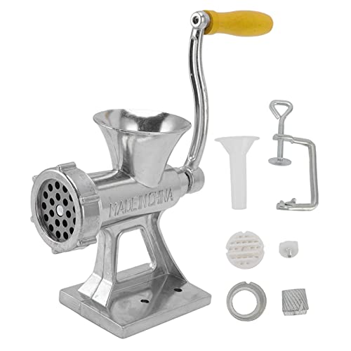 Aluminum Alloy Sausage Maker and Manual Meat Mincer, Manual Meat Grinder, Hand Operated Mincer for Making Homemade Burger Patties Pork, Suitable for Home Kitchen Restaurants Butcher Shops