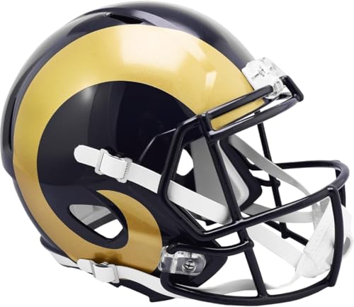 Los Angeles/St. Louis Rams 2000-2016 Throwback Riddell Speed Replica Full Size Helmet - NFL Replica Helmets