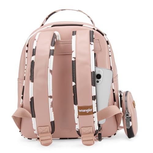 Image of Montana West Wrangler Cow Print Backpack Cute Daypacks Large Bookbag Purse for Women