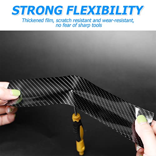 CGEAMDY Car Door Sill Protector Tape, 5D Carbon Fiber Anti-Collision Protector Tape, Automotive Scratch Cover Strip Sticker for Door Sill Rear Bumper, Exterior Accessories Fit for Most Cars(Black) - Image 2