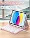 Lsmmpoba for iPad 11th 10th Generation Case with Keyboard 11/10.9 inch (2025/2022), Wireless Detachable Folio Light Pink Keyboard Cover with Pencil Holder for iPad (A16) 11th/10th Gen (Light Pink)
