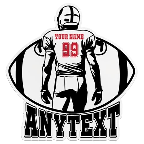 Custom Football Name Sticker Personalized Football Player Sport Name Number
