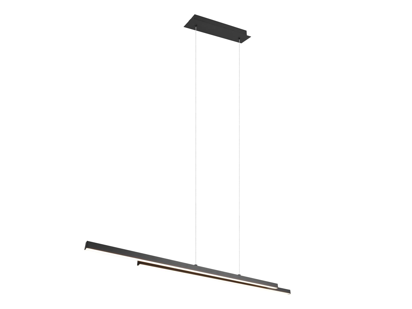 RL LIVE YOUR LIGHT Lampa wisząca LED – 110 x 150 cm – 2-punktowa – czarna – metal – regulacja wysokości