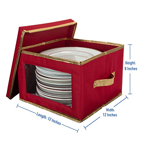 Kitchenware Plates Box Simplify Holiday Dinner Plate Dinnerware Storage Box | 12.2 Inch ...